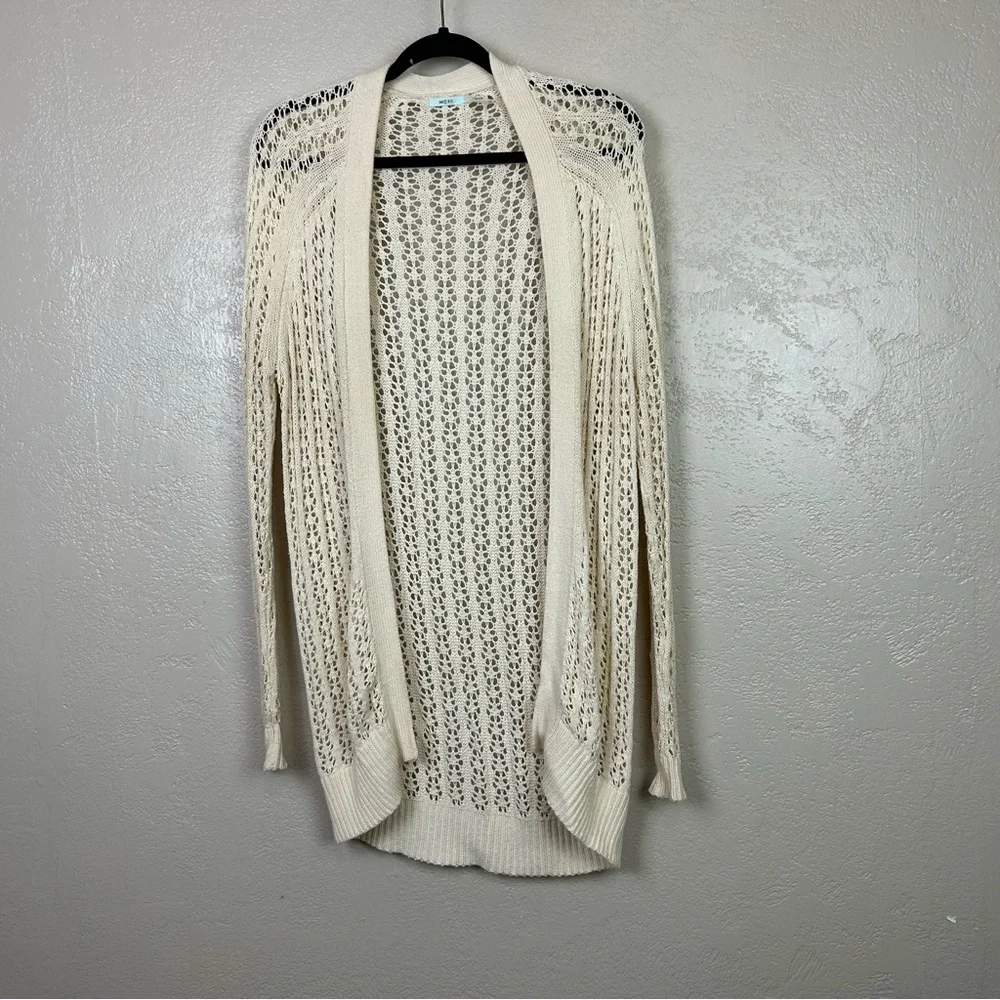 Kimchi Blue Cream Open-Knit Cardigan‎